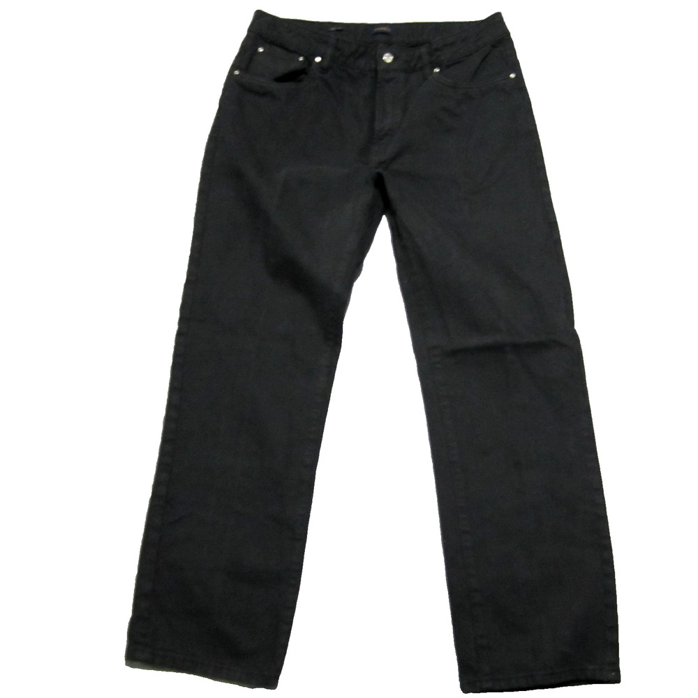 PIOMBO Jeans Mens size USA 36 IT 52 (36x30) Black button fly Straight